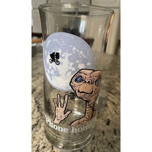 Vintage 1982 ET Phone Home Collector‎ Glass AAFES Universal Studios Pizza Hut